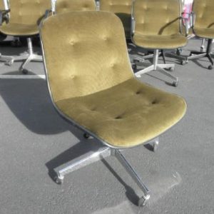 Allsteel Shell Chair with No Arms (Green Corduroy)