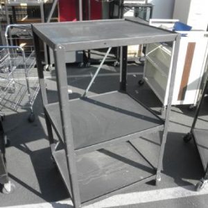 3-Shelf Metal TV Cart (Grey)