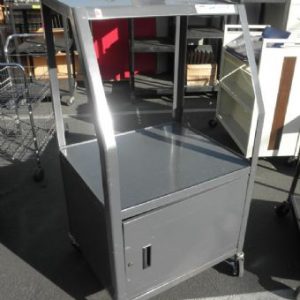 Bretford Metal TV Cart w/ Bottom Door (Charcoal)