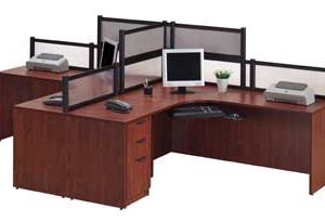 Borders Double Unit Workstation (Cherry)