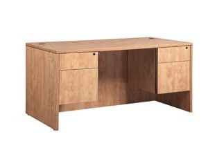 Double Pedestal Desk (Honey)