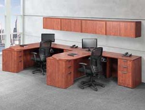 Classic Laminate Series Bullet L-Shape Dual Station (Cherry)