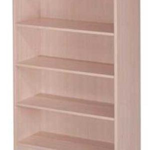 PL155 Classic Laminate Open Bookcase (32w x 14d x 48h) Available in Maple (as shown)  Cherry Espresso Honey Mahogany  and Walnut