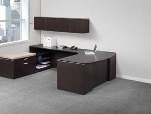 Elements Step-Front L-Shape Desk (Espresso)