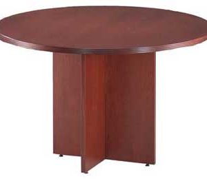 44 Round Wood Veneer Conference Table with X-Base (Cherry)