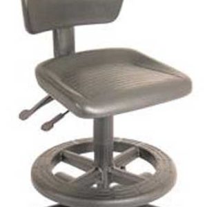 235-100SK Industrial Lab Chair with 7 Optional Stool Kit and Adjustable Footring (Black)