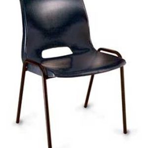 2406 Multi-Purpose Polypropylene Stacking Chair (Black)