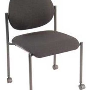 2820 Regal Stack Series Armless Chair with Casters (Black)
