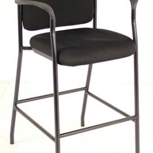 2994 Sleek Cafe Chair (Black Fabric/Black Frame)