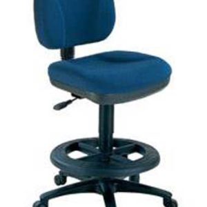 3501-100SK Comformatic Armless Task Chair with 7 Optional Stool Kit and Adjustable Footring (Navy Blue)