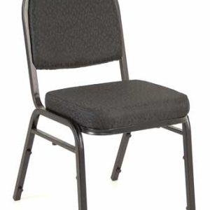 3810 Banquet Series Stackable Chair (Black Fabric Seat/Black Frame)
