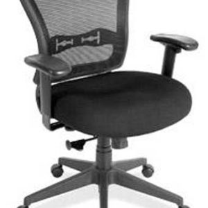 7854 Spice! Task Series Mid-Back Synchro Chair (Black Mesh Back/Black Fabric Seat)