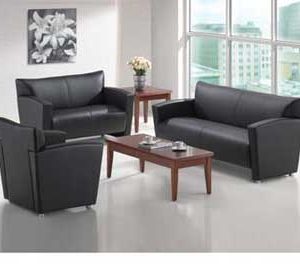 Tribeca Collection Leather Lounge Seating (Black)
