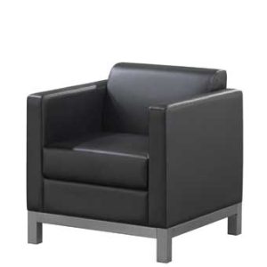 Compose Collection Leather Club Chair (Black)