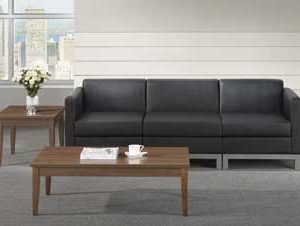 9990 Compose Modular Series Reception Seating (Black Bonded Leather)