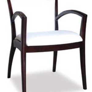 1500 Napoli Series Guest Chair (White Leathertek/Espresso Frame)