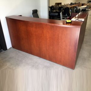 Cherry Wood Reception L-Shape Desk