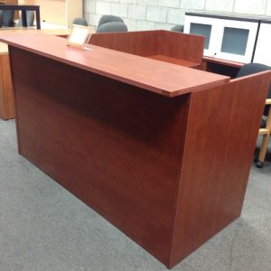 Amber Collection L-Shape Reception Desk (Cherry)