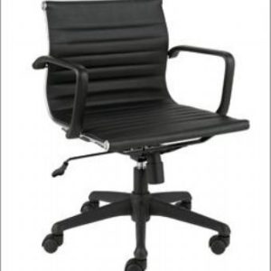 Euro Style Stuart Low Back Chair (Black)