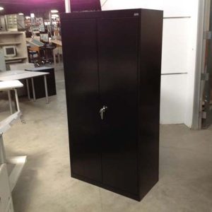 2-Door Metal Storage Cabinet -- 72 high x 36 wide x 18 deep (Black)