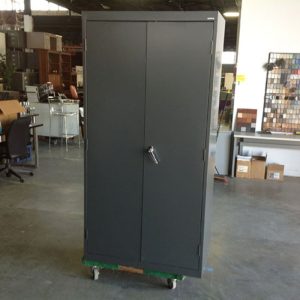 2-Door Metal Storage Cabinet -- 72h x 36w x 18d (Charcoal Grey)