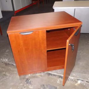 Valencia Series 2-Door Storage Cabinet -- 34 wide x 29 high (Cherry)