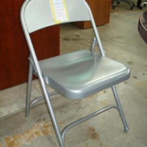 Virco 6 Metal Folding Chair (Silver)