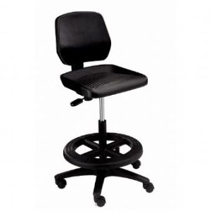WS23 Office Master Work Stool with 20 Footring (Black)