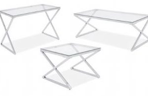 X Base Glass Occasional Set